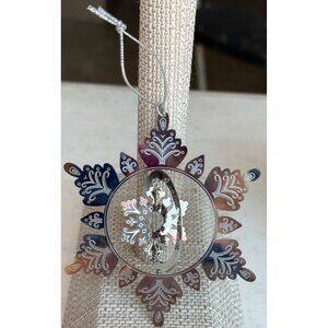 2006 DaySpring Christmas Celebration Collection Silver Snowflake Ornament 4"